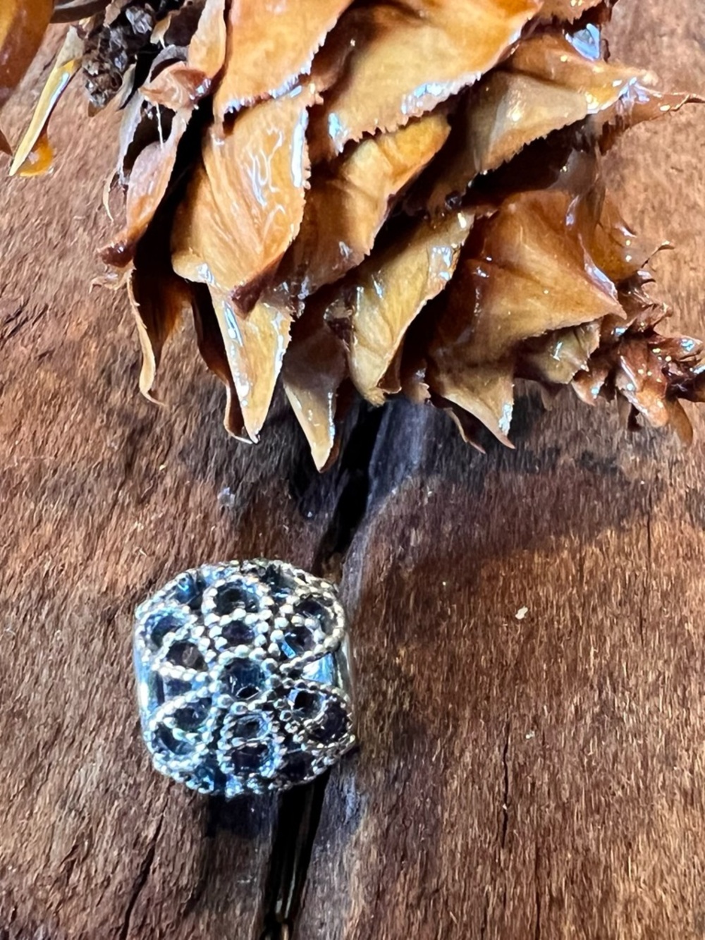 Authentic Pandora Charm Openwork Flower Sterling  Silver Garden Floral Daisies